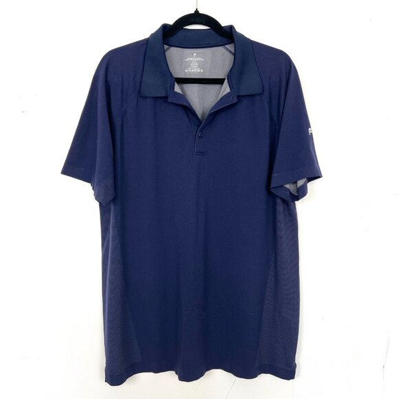 Fabletics Active Polo Shirt Navy Blue XL - Picture 1 of 5
